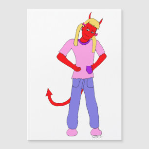 Carte Magnétique fille diable