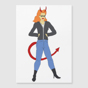 Carte Magnétique fille diable