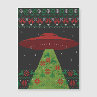 Carte Magnétique Flacon rouge et vert UFO Tractor Beat laide Noël
