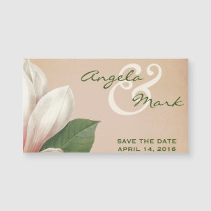 Carte Magnétique Fleur de Magnolia Sud Date de sauvegarde   Antique