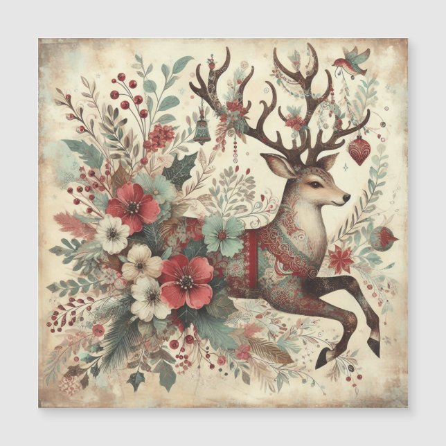 Carte Magnétique Fleur de Noël sauvage (Devant)