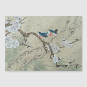 Carte Magnétique Fleur de prune au printemps