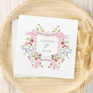 Carte Magnétique Fleur sauvage Whimsical Mariage Enregistrer La Dat
