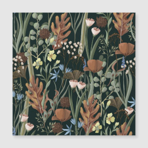 Carte Magnétique Fleurs sauvages et séchées Motif.