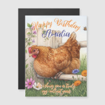 Floral Happy Chicken Brownie Landhouse Anniversair
