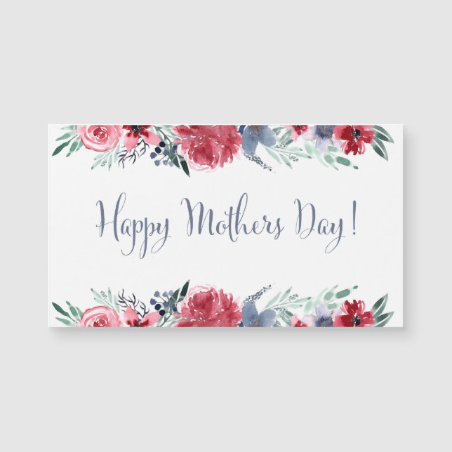 Carte Magnétique Floral Happy Mothers jour (Devant)
