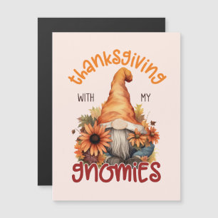 Carte Magnétique Floral Thanksgiving avec mes Gnomies