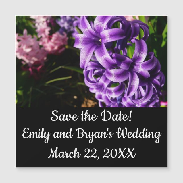 Carte Magnétique Flore de printemps Blue Hyacinth II (Devant)