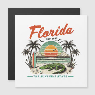 Carte Magnétique Floride, L'État Sunshine - Sunset Beach Scene