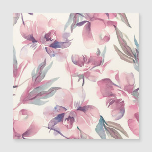 Carte Magnétique Fond floral sans couture à l'aquarelle avec des pi