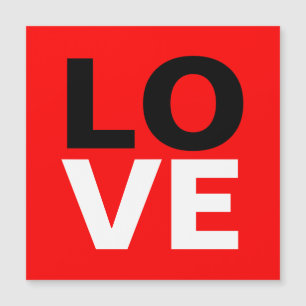 Carte Magnétique Fond romantique rouge unique d'amour