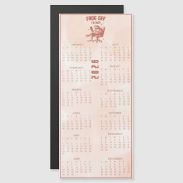 Carte Magnétique FROG Off I'm Busy  2026 Brown Frog Calendar