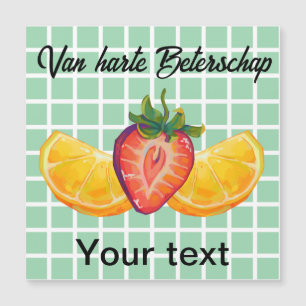 Carte Magnétique Fruit, Fraise, orange, prompt rétablissement