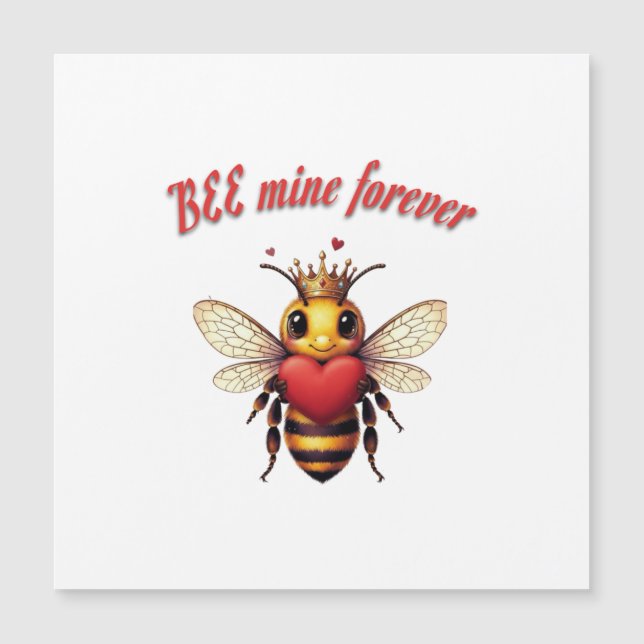 Carte Magnétique Funny Bee Pun Valentine  (Devant)