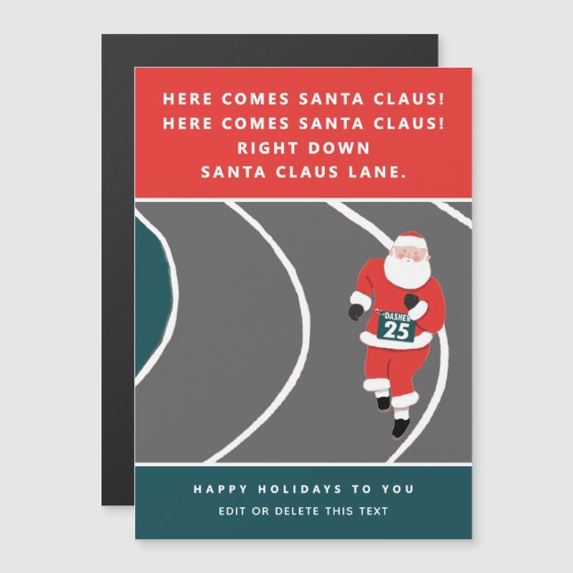 Carte Magnétique Funny Christmas Holiday Card (Devant / Derrière)