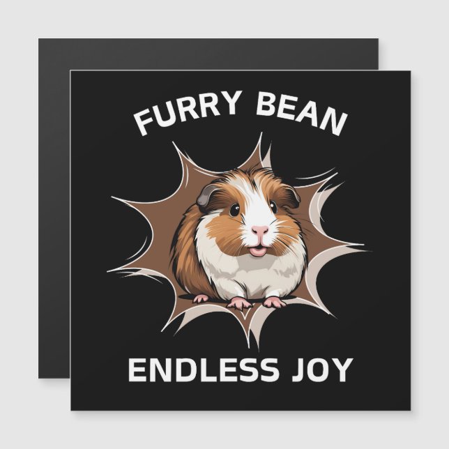 Carte Magnétique Furry Bean Joie infinie (Devant / Derrière)