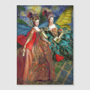 Carte Magnétique Gemini gothique classique femme papillon Whimsical