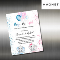 Genre révéler l'invitation magnétique des éléphant