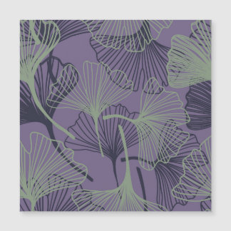 Carte Magnétique Gingko biloba : motif vintage abstrait.