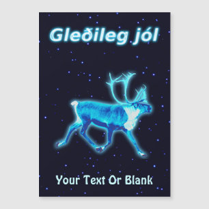 Carte Magnétique Gleðileg Jól - Caribou bleu (rennes)