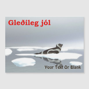 Carte Magnétique Gleðileg Jól - Sceau de ruban