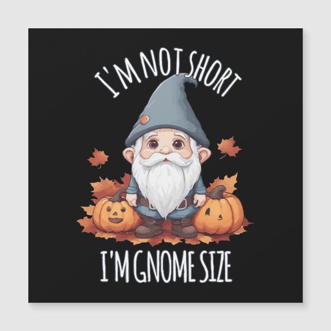 Carte Magnétique Gnome mignonne en automne (Devant)