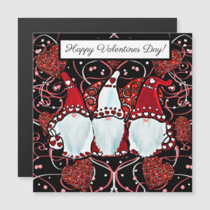 CARTE MAGNÉTIQUE GNOMES DE LA SAINT-VALENTIN  