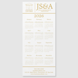 Carte Magnétique Gold Justice Columns Law Firm Logo 2026