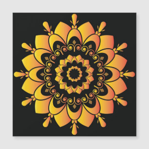 Carte Magnétique Golden Unique Mandala Design