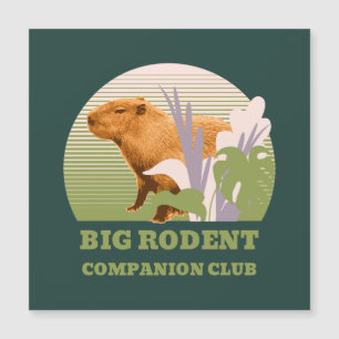 Carte Magnétique Grand Club de Compagnons Rongeurs Capybara