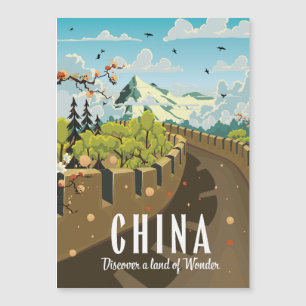 Carte Magnétique Grande muraille de la Chine poster de voyage