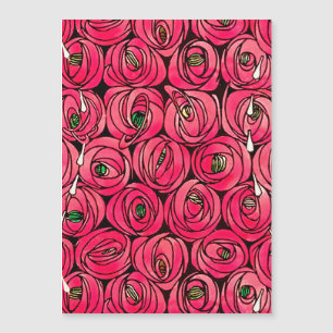 Carte Magnétique Graphique rose Art Nouveau Rennie Macintosh