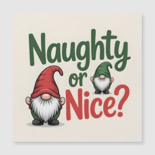 Carte Magnétique Graphisme de Noël "Méchants ou Gentils" : Cute Gno