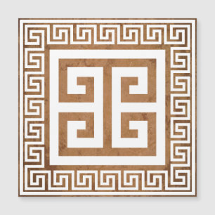 Carte magnétique grecque Motif blanc design