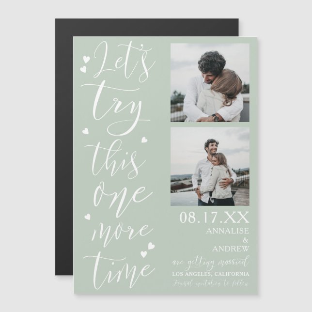 Carte Magnétique Green script 2 photos permet d'essayer d'enregistr (Devant / Derrière)