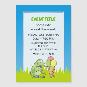 Carte Magnétique Grenouille à crème glacée