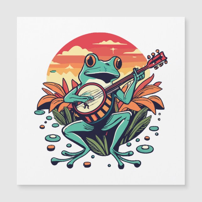 Carte Magnétique Grenouille banjo (Devant)