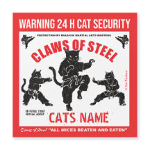 Griffes d'Acier Sécurité Chat Personnalisée