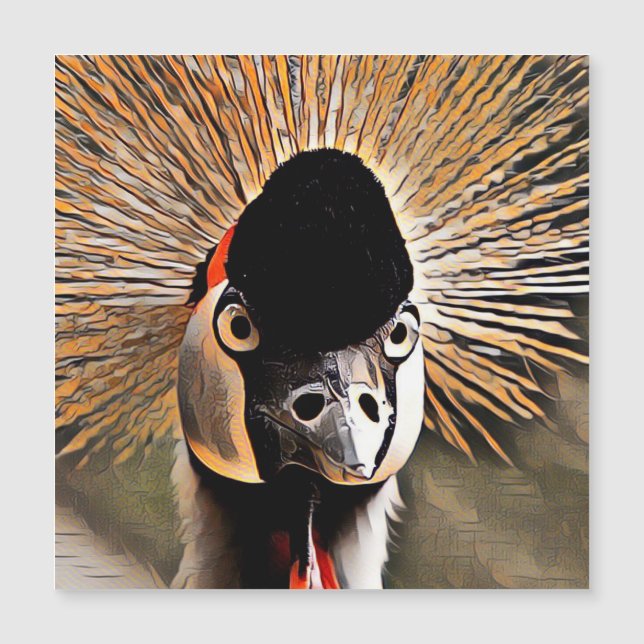 Carte Magnétique Grue ArtAnimal (Devant)