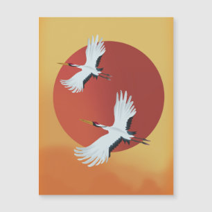 Carte Magnétique Grues du Japon