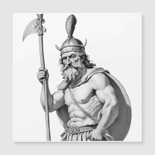 Carte Magnétique Guerrier viking.  (Devant)