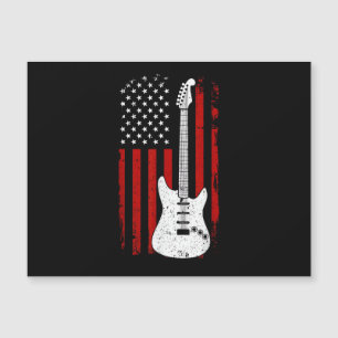 Carte Magnétique Guitare Lecteur de Musique Drapeau Américain US Gu