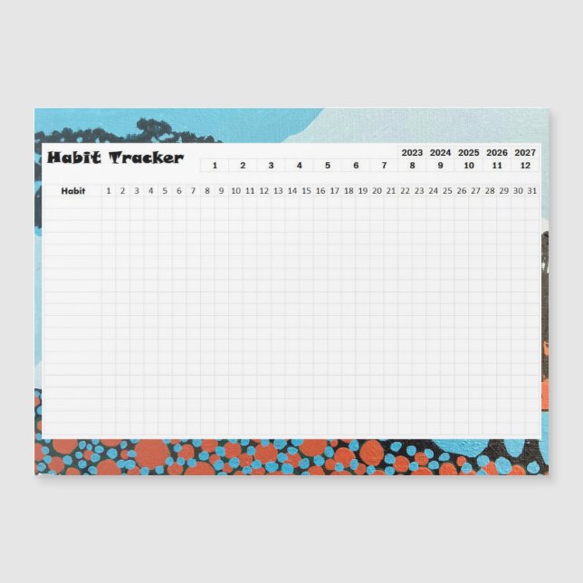 Carte Magnétique Habit Tracker Monterey Cypress (Devant)