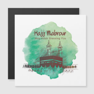 Carte Magnétique Hajj Mubarak, Kaaba sacrée à La Mecque en Arabie S