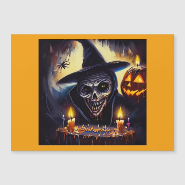 Carte Magnétique Halloween - Anniversaire 7 (Devant)