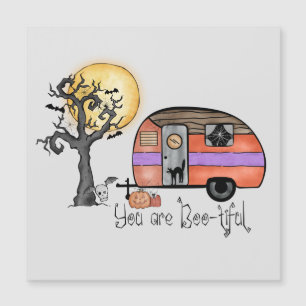 Carte Magnétique Halloween Camping   Vous êtes indigne