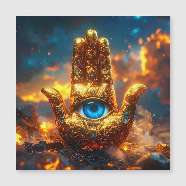 CARTE MAGNÉTIQUE HAMSA HAND - ZEN BUDDHISM (Devant)