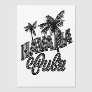 Carte Magnétique Havana Cuba typographie vintage art.