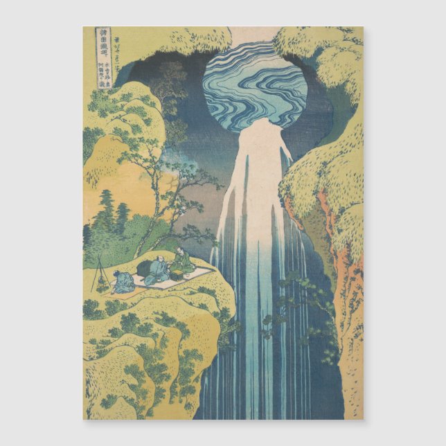 Carte Magnétique Hokusai Amida Cascade Japon (Devant)