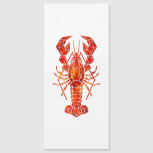 Carte Magnétique Homard polygonal rouge